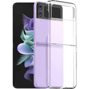 Samsung Galaxy Z Flip4 Sert Kristal Kapak Kılıf - Şeffaf AL3150