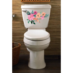 Echo Home Soft Renkli Çiçekler Klozet Kapağı ve Banyo Sticker Seti