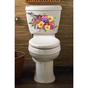 Echo Home Sulu Boya Renkli Güller Klozet Kapağı ve Banyo Sticker