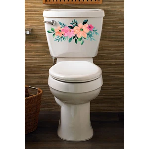 Echo Home Sof Renkli Renkli Çiçekler Klozet Kapağı ve Banyo Sticker