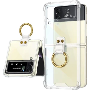 Samsung Galaxy Z Flip 4 Parmak Tutuculu Askılı Köşe Korumalı Kılıf - AL3160