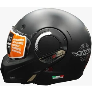 Kask Sway Stratos Çene Açılır Mat Siyah