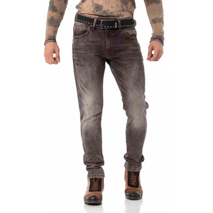 Cipo & Baxx CD811 Fitilli Kahverengi Erkek Jeans Pantolon