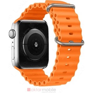 Apple Watch 6 5 4 Se 40 mm Uyumlu Silikon Kordon Ocean Kordon Silindirik Kayış