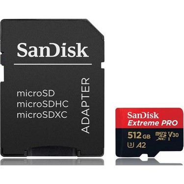 Sandisk Extreme Pro 512GB 200/140MB/S Microsdxc Uhs-I A2 Fiyatı