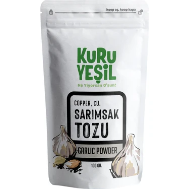 Kuru Yeşil - Sarımsak Tozu – %100 Doğal ve Katkısız Baharat - Taş Köprü - 100