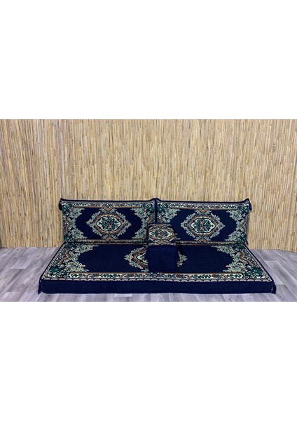Şark Köşesi Minderi ikili Sedir Takımı Lacivert