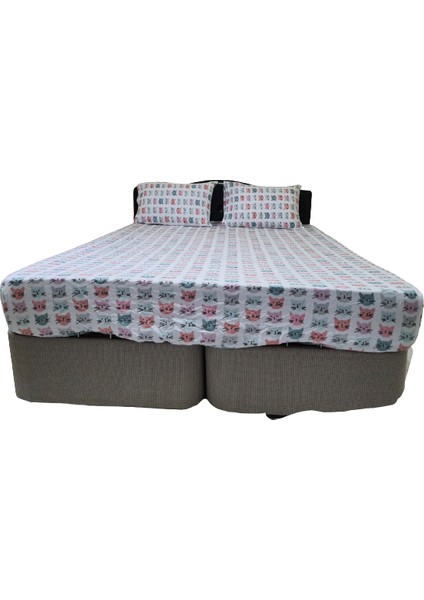 Lastikli Çarşaf Flanel Fited SET160*200+2 Adet Yastık Kılıfı