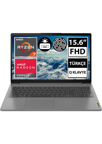 Ideapad 3 82KU00T7TX07 Ryzen7 5700U 36GB 1tbssd 15.6" Fullhd Freedos Taşınabilir Bilgisayar