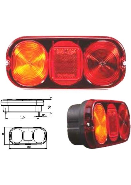 Iş Makinası Stop Lambası Orjinal Soketli modelleri