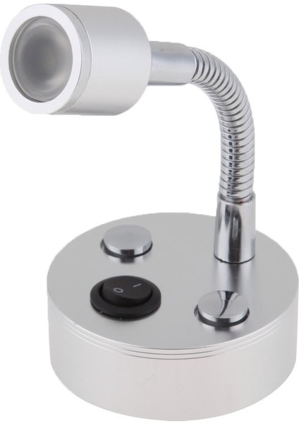 Rv Boat 12V 1W LED Başucu Okuma Işık Duvar Yüzeyi Montaj Gümüş (Yurt Dışından)