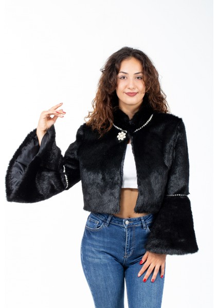 Inci Detaylara Sahip,inci Broşlu Gelin Abiye Bolero