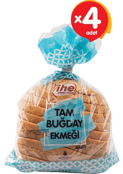 Tam Buğday Ekmeği 400 gr (4 Adet)