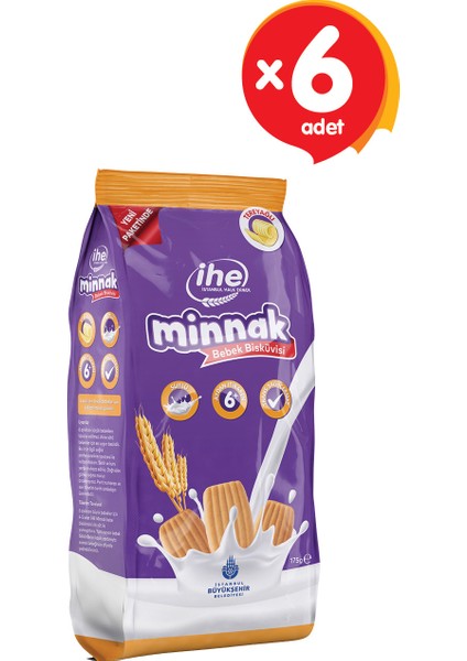 Minnak Bebe Bisküvisi 175 gr (6 Adet)