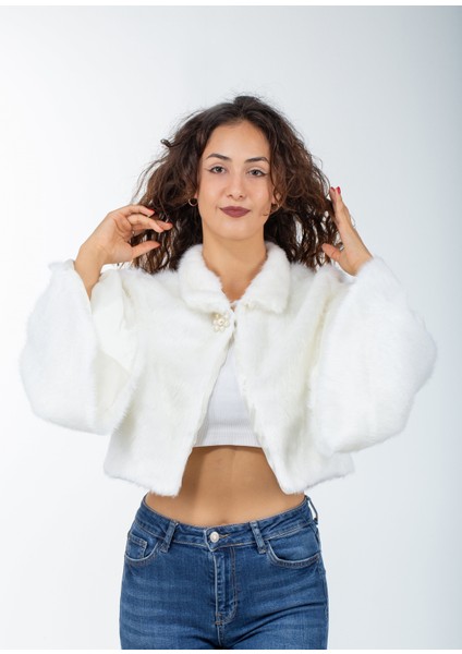 Inci Detaylara Sahip,inci Broşlu Gelin Abiye Bolero