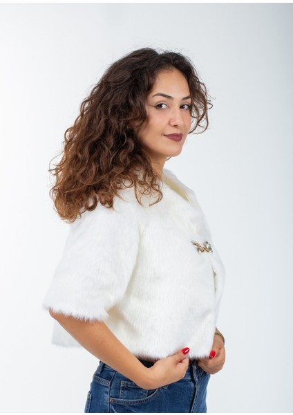 Çift Yakalı Gelin Abiye Dallas Kürk Abiye