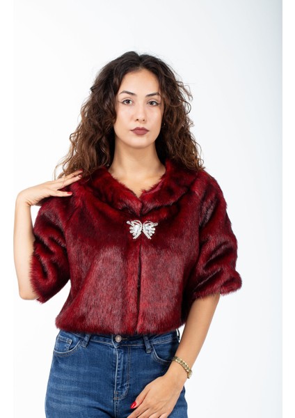 Çift Yakalı Gelin Abiye Dallas Kürk Abiye