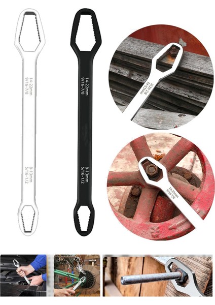 Yeni Nesil Evrensel Tork Anahtarı Çok Amaçlı Çift Başlıklı Torx Anahtar 8-13MM/14-22MM