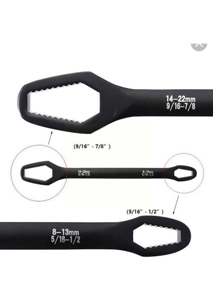 Yeni Nesil Evrensel Tork Anahtarı Çok Amaçlı Çift Başlıklı Torx Anahtar 8-13MM/14-22MM