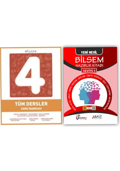 Bilfen Yayınları 4. Sınıf Tüm Dersler Soru Bankası - Bilsem Hazırlık Kitabı