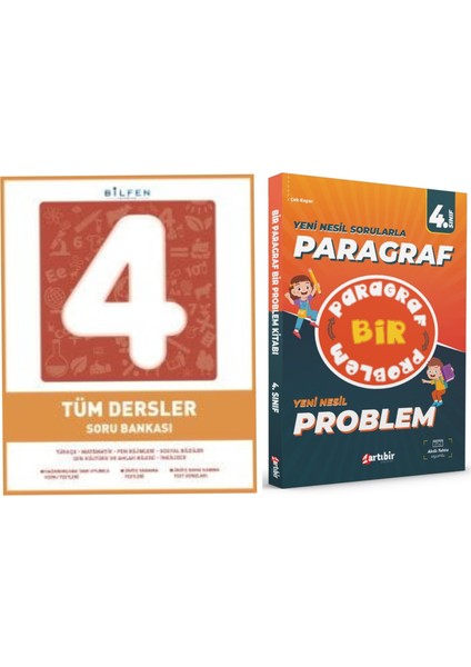 Bilfen Yayınları 4. Sınıf Tüm Dersler Soru Bankası - Artıbir Parağraf Problem