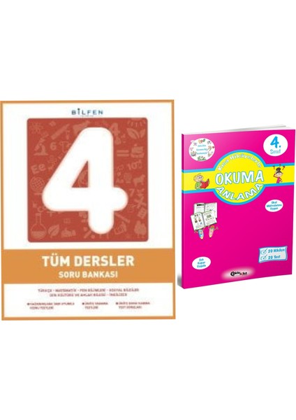 Bilfen Yayınları 4. Sınıf Tüm Dersler Soru Bankası - Okuma Anlama Kitabı