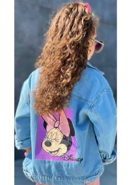 Kız Çocuk Kot Ceket Minnie Baskılı fiyatları