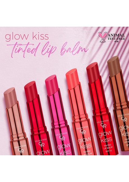 Golden Rose Glow Kiss Tinted Lip Balm Dudak Nemlendiricisi (No: Strawberry)