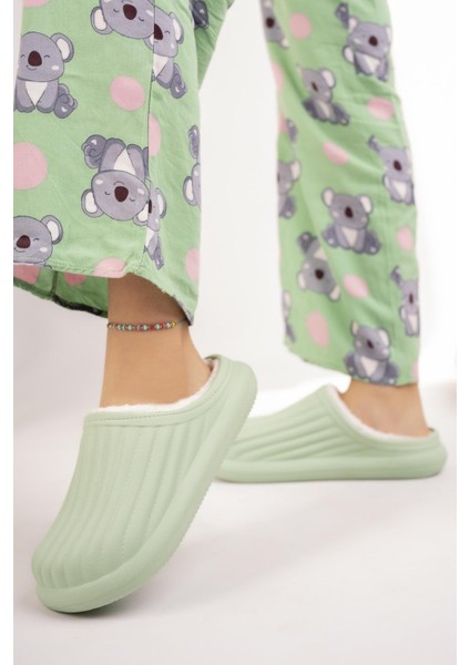 Flora Kapalı Içi Yünlü Unisex Ev Terliği Kışlık Terlik fiyatları