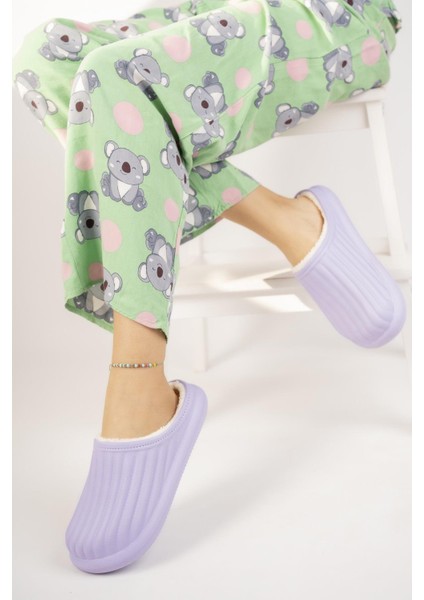 Flora Kapalı Içi Yünlü Unisex Ev Terliği Kışlık Terlik fırsatları