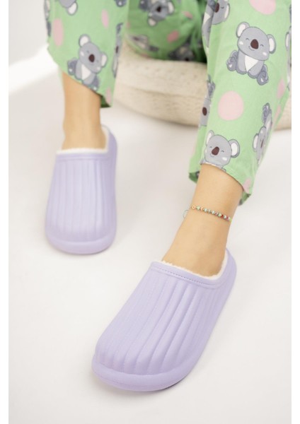 Flora Kapalı Içi Yünlü Unisex Ev Terliği Kışlık Terlik modelleri