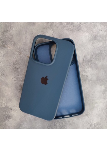 iPhone 14 Pro (6.1) Uyumlu Lansman Içi Süet Silikon Kılıf