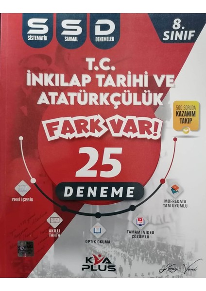 Plus 8.Sınıf LGS Fark Var Inkılap Tarihi SSD Sarmal 25 Deneme - LGS Deneme