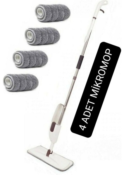 Sprey Mop + 4 Adet Mikrofiber Bez