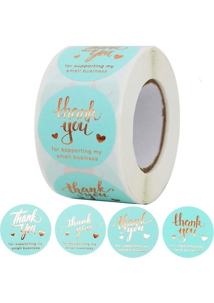 Teşekkür Etiketleri Mühür Etiketleri 500 Adet Altın Folyo Kağıt Dekorasyon Çıkartması (Yurt Dışından)