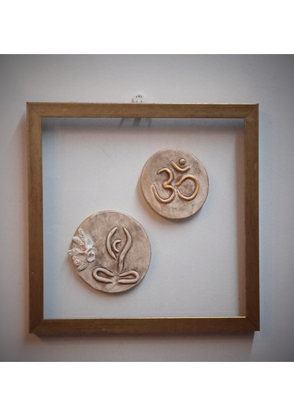 Yoga Figurlü Seramik Tablo