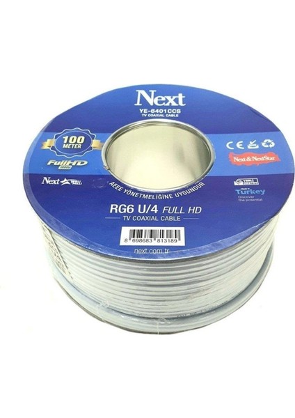 Çelebi Next YE-6401 Uydu Anten Kablosu 100 Metre modelleri
