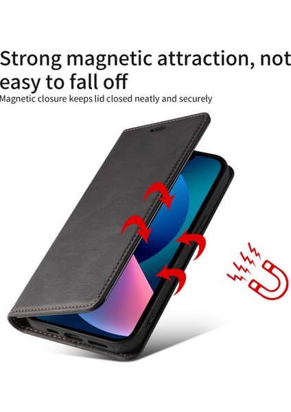 Apple IPHONE13 Güvenlik Koruması Cep Telefonu Deri Kılıfı Cüzdan Olarak Kullanılabilir (Yurt Dışından) fırsatları