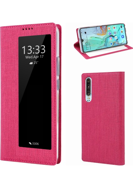 Huawei P30 Için Uyumlu Telefon Kabı - Koyu Pembe (Yurt Dışından)