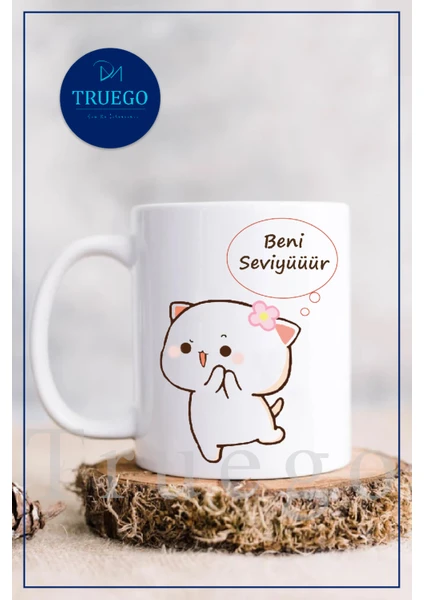 Baskılı Kupa Bardak Seramik Mug - Beeni Seviyüüür