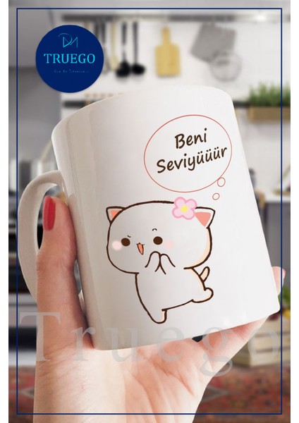 Baskılı Kupa Bardak Seramik Mug - Beeni Seviyüüür