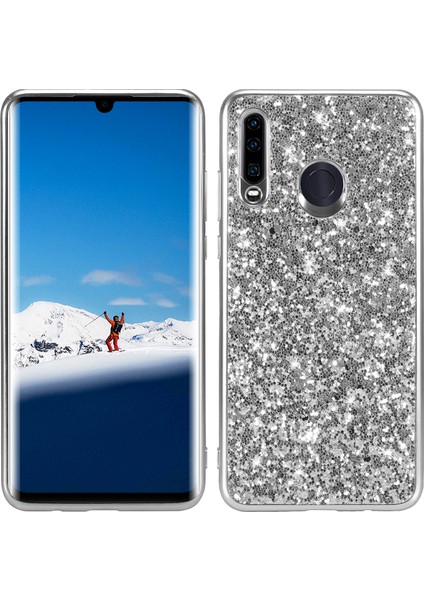 Huawei P30 Lite Için Uyumlu Telefon Kabı - Gümüş (Yurt Dışından)