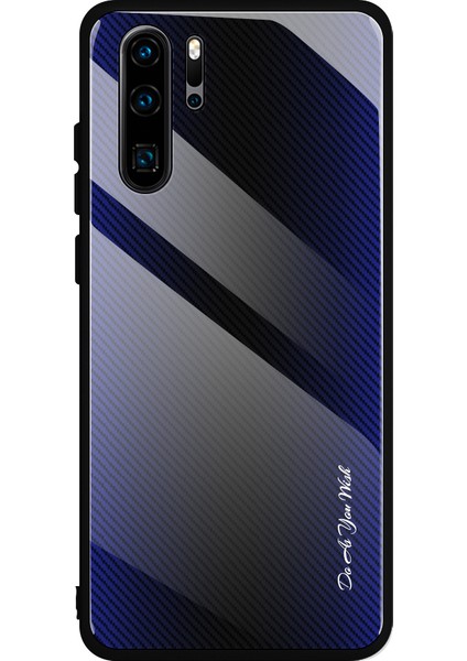 Huawei P30 Pro Için Uyumlu Telefon Kabı - Koyu Mavi/siyah (Yurt Dışından)