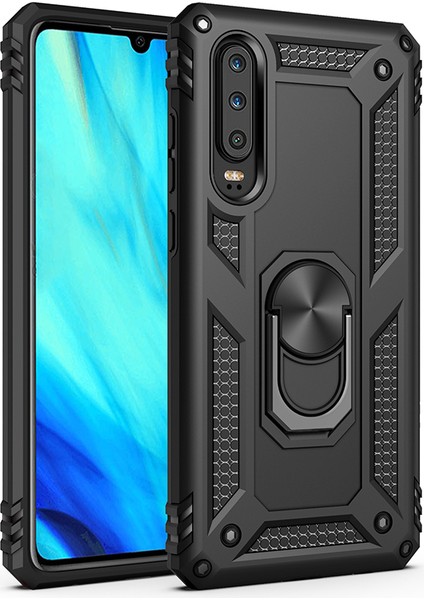 Huawei P30 Için Uyumlu Telefon Kabı - Siyah (Yurt Dışından)