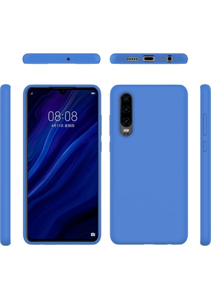 Huawei P30 Için Uyumlu Telefon Kabı - Koyu Mavi (Yurt Dışından)