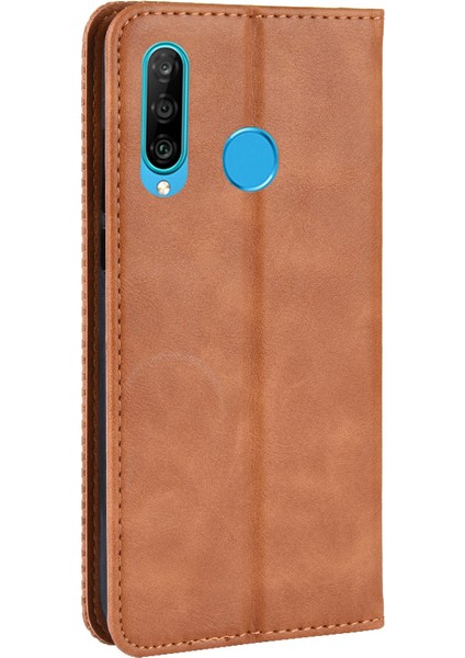 Huawei P30 Lite Için Uyumlu Telefon Kabı - Kahverengi (Yurt Dışından)