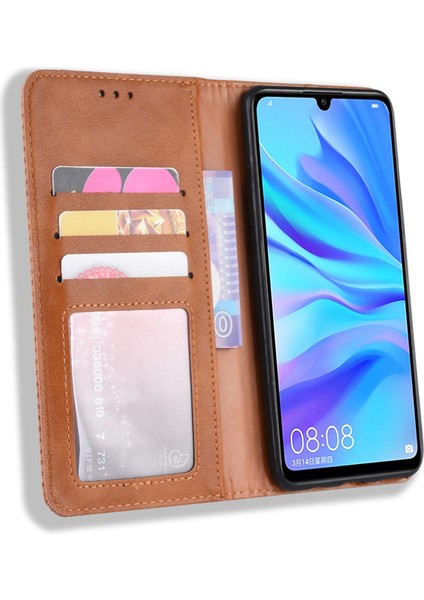 Huawei P30 Lite Için Uyumlu Telefon Kabı - Kahverengi (Yurt Dışından)