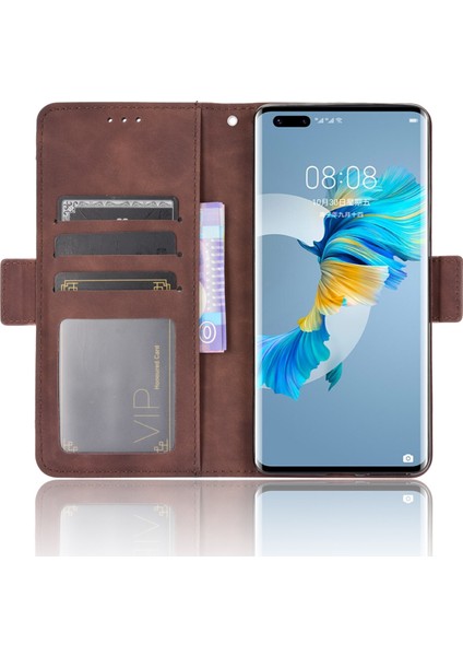 Huawei Mate 40 Pro Telefon Kılıfı - Kahverengi (Yurt Dışından)