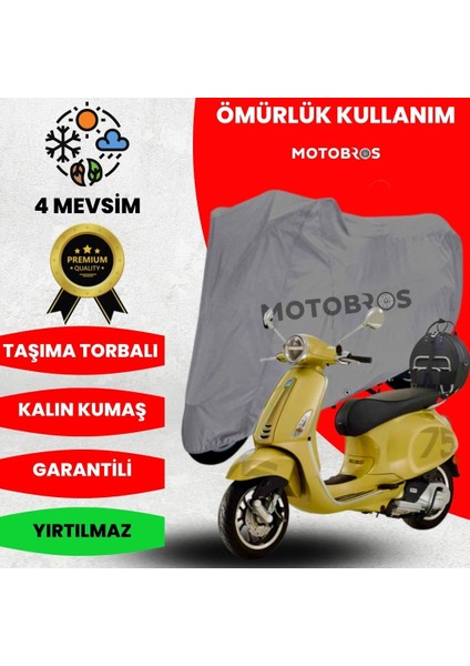 Vespa Primavera 50 Motosiklet Branda (En Kalın) Kumaş Ömürlük Kullanım