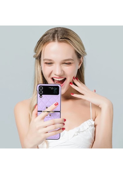 For Samsung Galaxy Z Flip 3 Yüzük Elmas Kafes Cep Telefonu Kılıfları Kılıfı fiyatları